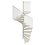 Scrigno Escalera de caracol Quadra (Diámetro: 160 cm, Altura de planta: 267 cm - 312 cm, Blanco/Blanco) | BAUHAUS