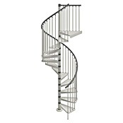 Scrigno Escalera exterior Outdoor (Número de escalones: 12 ud., Espiral izquierda y derecha, Plata/Blanco, 120 cm) | BAUHAUS