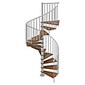 Scrigno Escalera de caracol Loop (Plata/Nogal, Diámetro: 120 cm, Altura de planta: 267 cm - 312 cm) | BAUHAUS