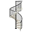 Scrigno Escalera de caracol Loop (Antracita/Blanco, Diámetro: 105 cm, Altura de planta: 267 cm - 312 cm) | BAUHAUS