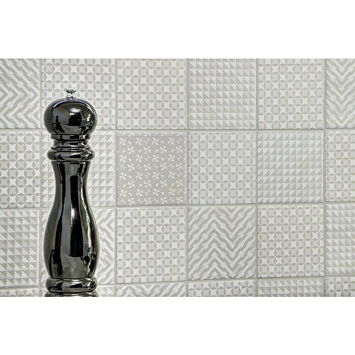 Mozaik pločica Quadrat Geo White GEOW  (29,8 x 29,8 cm, Bijele boje, Sjaj) | BAUHAUS