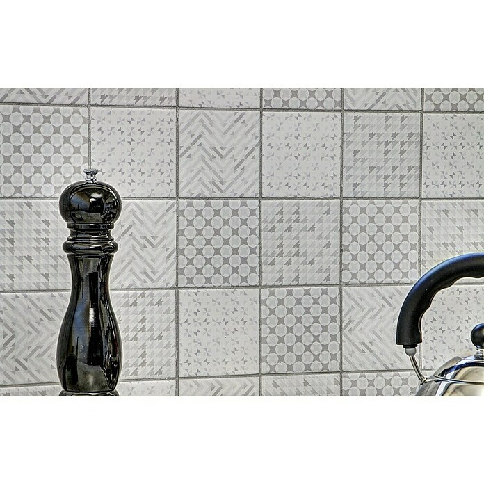 Mozaik pločica Quadrat Geo Grey GEOG  (29,8 x 29,8 cm, Sive boje, Sjaj) | BAUHAUS