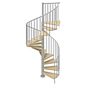 Scrigno Escalera de caracol Loop (Diámetro: 140 cm, Altura de planta: 267 cm - 312 cm, Plata/Beige) | BAUHAUS