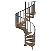 Scrigno Escalera de caracol Loop (Antracita/Nogal, Diámetro: 180 cm, Altura de planta: 267 cm - 312 cm) | BAUHAUS