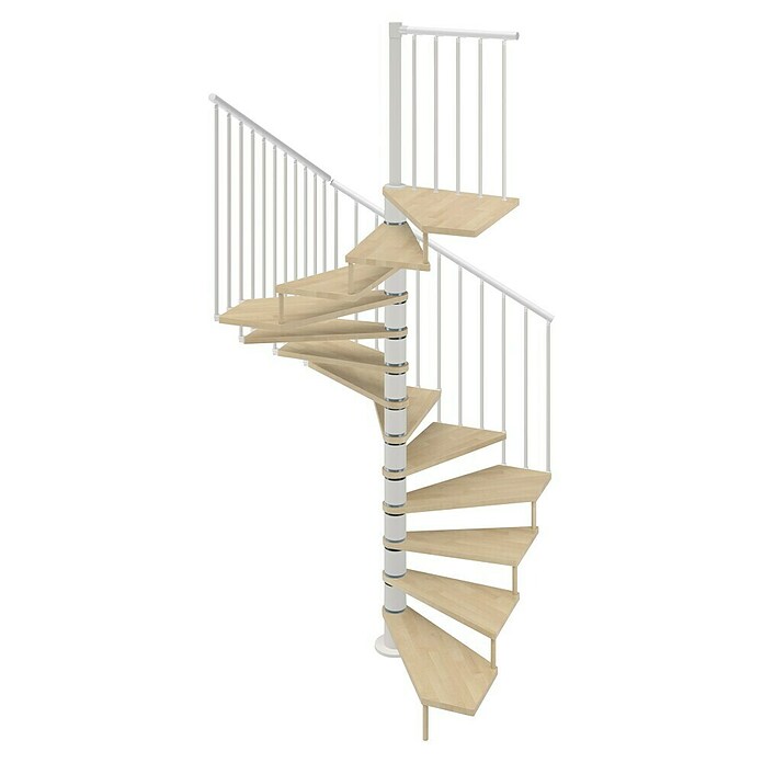 Scrigno Escalera de caracol Quadra (Diámetro: 180 cm, Altura de planta: 267 cm - 312 cm, Blanco/Beige) | BAUHAUS
