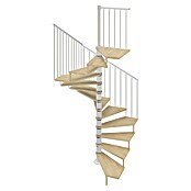 Scrigno Escalera de caracol Quadra (Diámetro: 180 cm, Altura de planta: 267 cm - 312 cm, Blanco/Beige) | BAUHAUS