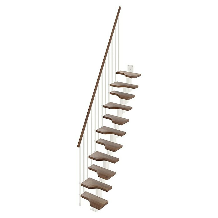 Scrigno Escalera principal Sailor (Nogal, Blanco, Ancho: 61 cm, Recto, Altura de planta: 241 cm - 285 cm) | BAUHAUS