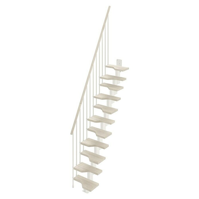 Scrigno Escalera principal Sailor (Ancho: 61 cm, Recto, Altura de planta: 241 cm - 285 cm, Blanco/Blanco) | BAUHAUS