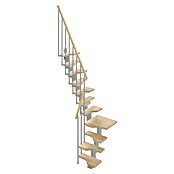 Scrigno Escalera principal Sailor L (Beige, Plata, Ancho: 61 cm, 1/4 espiral izquierda, Con barandilla) | BAUHAUS