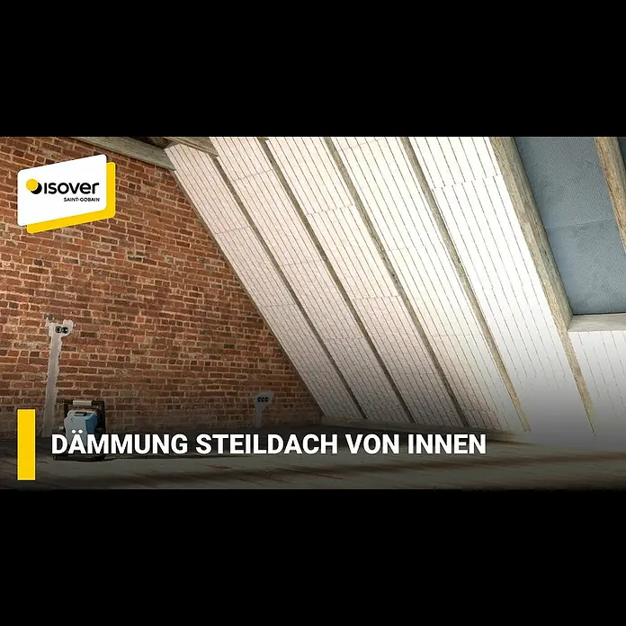 Isover Lanaé Glaswolle Klemmfilz WLS 032 - Stärke: 180 mm, Wärmeleitfähigkeit: 0,032 W/(mK) - Dmmung Steildach von innen | ISOVER
