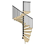 Scrigno Escalera de caracol Quadra (Diámetro: 160 cm, Altura de planta: 267 cm - 312 cm, Antracita/Beige) | BAUHAUS