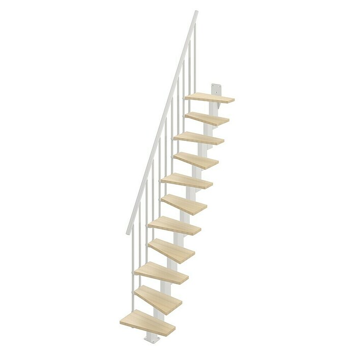 Scrigno Escalera principal Birka (Ancho: 60 mm, Recto, Color peldaños: Beige, Altura de planta: 240 cm - 284 cm) | BAUHAUS