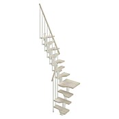 Scrigno Escalera principal Sailor L (Blanco, Blanco, Ancho: 61 cm, 1/4 espiral izquierda, Con barandilla) | BAUHAUS