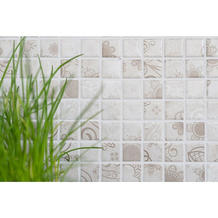 Mozaik pločica Quadrat LACEO LB 106  (29,8 x 29,8 cm, Sive boje, Mat) | BAUHAUS