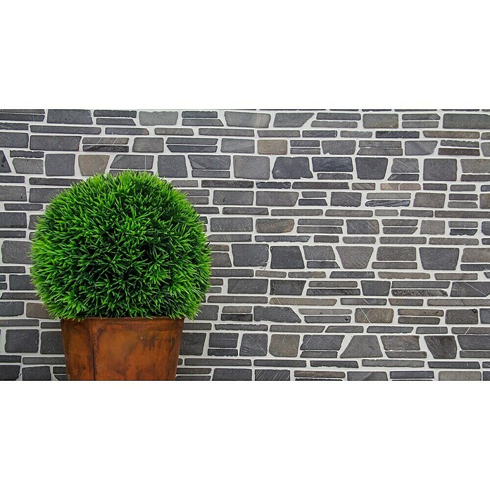 Mozaik pločica MOS BRICK 210  (30,5 x 30,5 cm, Crne boje, Mat) | BAUHAUS