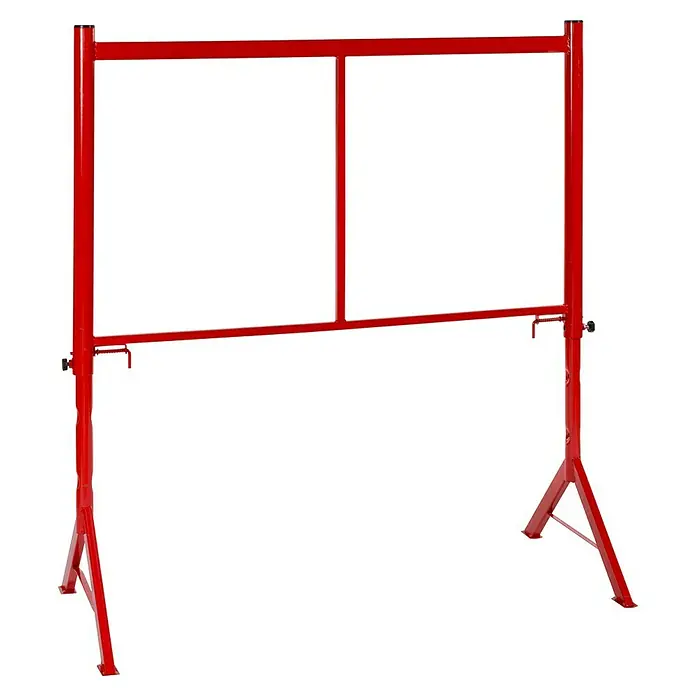 Schwerlastbock Höhenverstellbar - 500 kg, Metall, Höhenverstellung: 98 cm - 140 cm - Rotes, verstellbares Gestell mit Nivellierungsfunktion für Arbeiten in unterschiedlichen Höhen. Solide Bauweise für Stabilität bei Maler- und Bauprojekten.