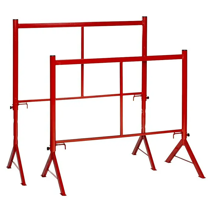 Schwerlastbock Höhenverstellbar - 500 kg, Metall, Höhenverstellung: 98 cm - 140 cm - Rote, robuste Baugerüste: Zuverlässige Unterstützung für Ihre Bauprojekte.