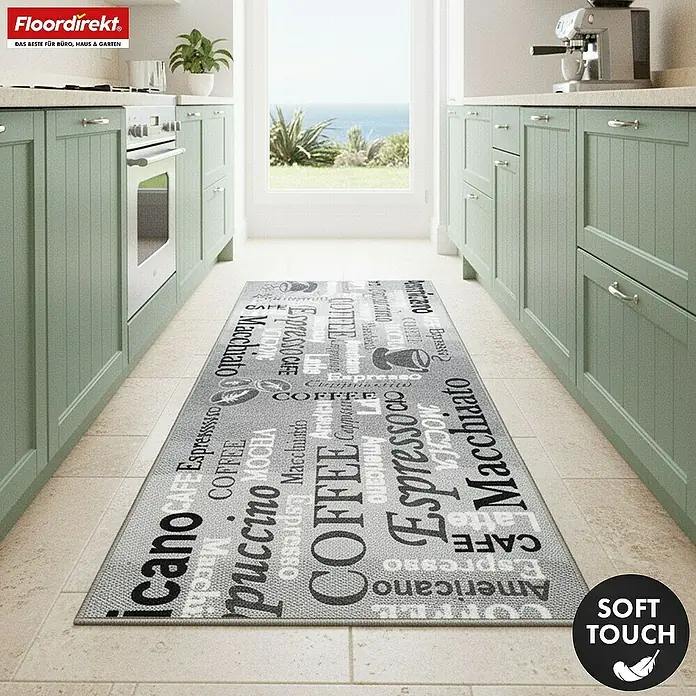 Floordirekt Teppichläufer Teppichläufer Coffee 80 x 500 cm - Küche, 500 x 80 cm