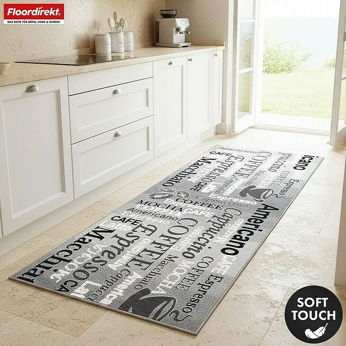 Floordirekt Teppichläufer Teppichläufer Coffee 80 x 500 cm - Küche, 500 x 80 cm