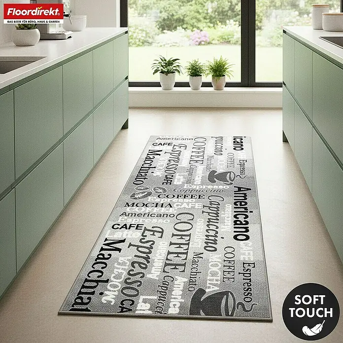 Floordirekt Teppichläufer Teppichläufer Coffee 80 x 500 cm - Küche, 500 x 80 cm