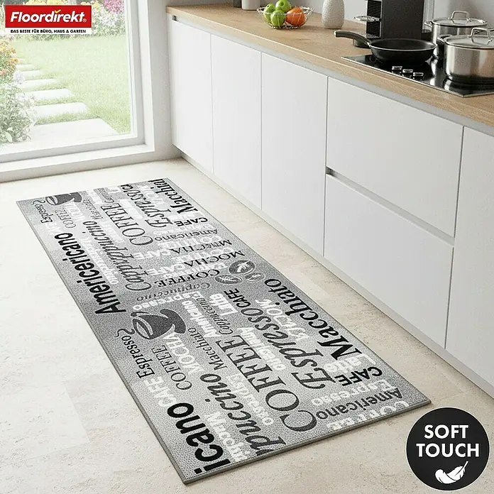 Floordirekt Teppichläufer Teppichläufer Coffee 80 x 500 cm - Küche, 500 x 80 cm