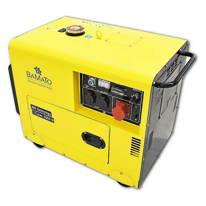 Bamato Stromerzeuger Diesel BGE-5000D - Tankvolumen: 16 l, Verbrauch: 2 l/h