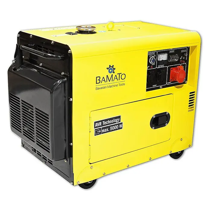 Bamato Stromerzeuger Diesel BGE-5000D - Tankvolumen: 16 l, Verbrauch: 2 l/h