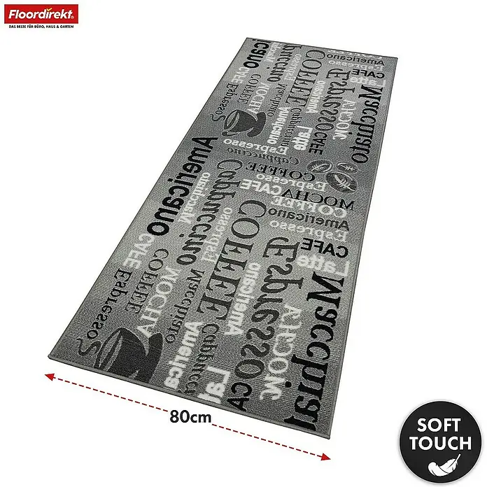 Floordirekt Teppichläufer Teppichläufer Coffee 80 x 100 cm - Küche, 100 x 80 cm