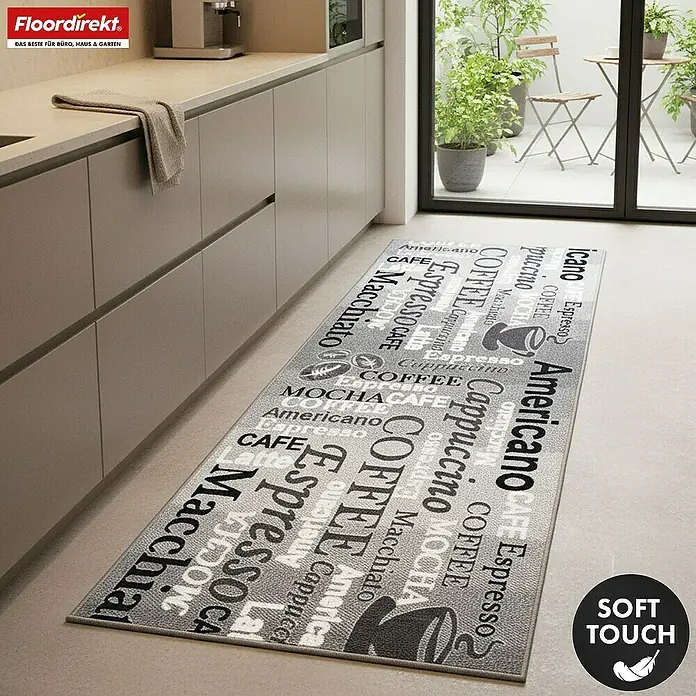 Floordirekt Teppichläufer Teppichläufer Coffee 80 x 300 cm - Küche