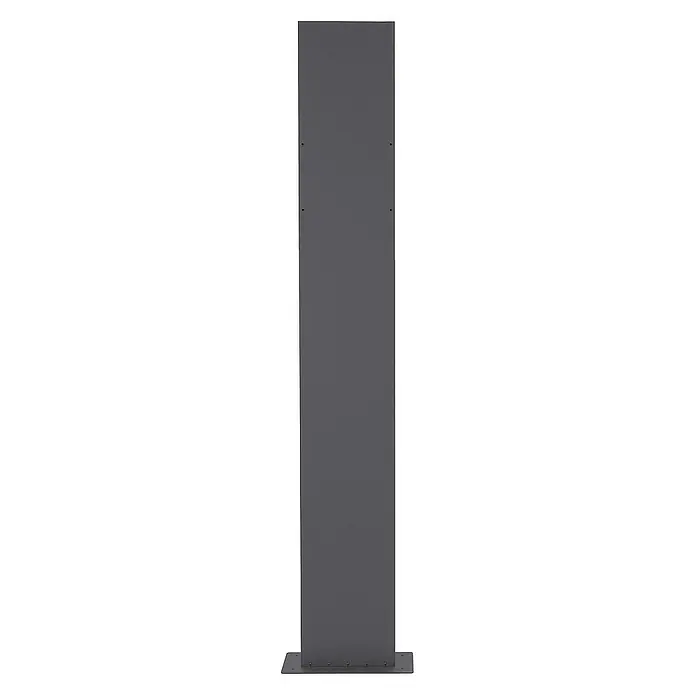 ML-Design Standbriefkasten Anthrazit Höhe 170 cm Freistehend Halterung für Briefkasten - L x B x H: 35 x 18 x 170 cm, Anthrazit, Metall