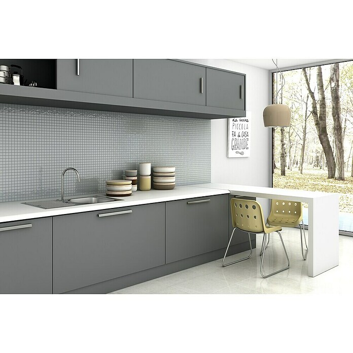 Mozaik pločica Quadrat Eco VP25108PUR  (31,6 x 31,6 cm, Staklo, Siva, Sjaj) | BAUHAUS