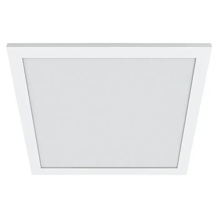 Philips Wiz LED-Panel Tunable White Slim Design - 12 W, L x B x H: 30 x 30 x 4,2 cm, Weiß, Kaltweiß - Eine Deckenleuchte mit einem weißen Rahmen und einem hellen, rechteckigen Paneel. Ideal für Büros oder Wohnräume, die eine moderne Beleuchtung benötigen.