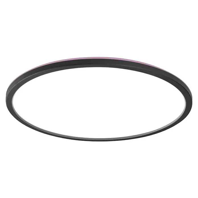 Osram Smart+ LED-Panel rund Ultra Slim - Ø x H: 40 x 2,7 cm, Schwarz, Neutralweiß - Runde Deckenleuchte mit einem schlanken, schwarzen Rahmen und einem hellen, weißen Diffusor für eine gleichmäßige Ausleuchtung.