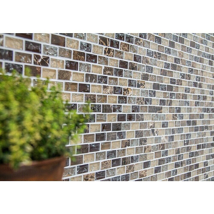 Mozaik pločica Crystal Mix XIC B1155  (30 x 28,5 cm, Smeđe boje, Sjaj) | BAUHAUS