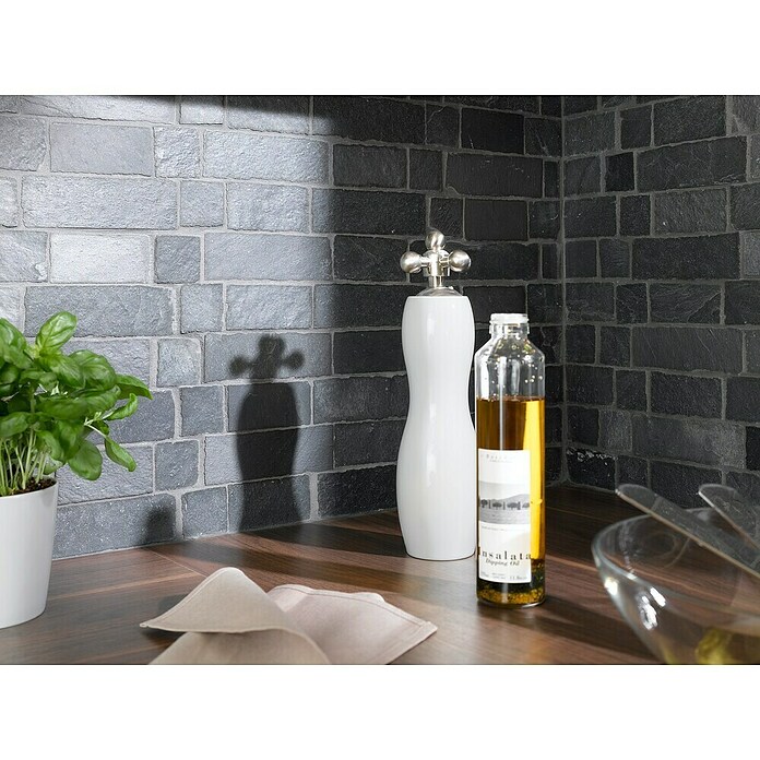 Mozaik pločica Brick Splitface XMS 547N  (30,5 x 30,5 cm, Crne boje, Mat) | BAUHAUS