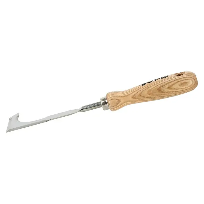 Gardol Fugenkratzer - Esche, Edelstahl, 34,5 cm - Gardol Fugenkratzer mit Holzgriff, ideal zum Entfernen von Unkraut und Moos aus Fugen. Das Werkzeug bietet Präzision und Komfort für Gartenarbeiten.