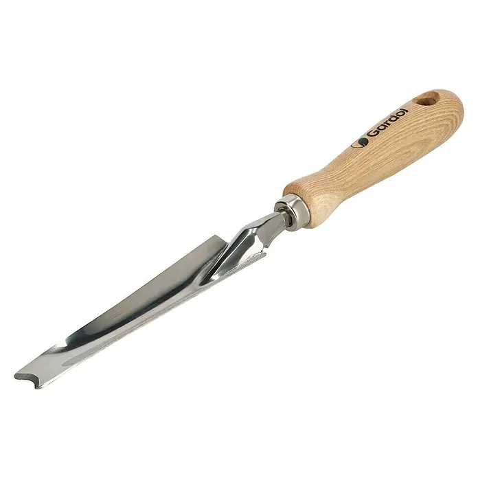 Gardol Unkrautstecher - Länge: 34 cm, Esche, Edelstahl - Gardol Fugenkratzer mit Holzgriff. Zum mühelosen Entfernen von Unkraut und Moos zwischen Pflastersteinen und Platten, für ein sauberes Erscheinungsbild.