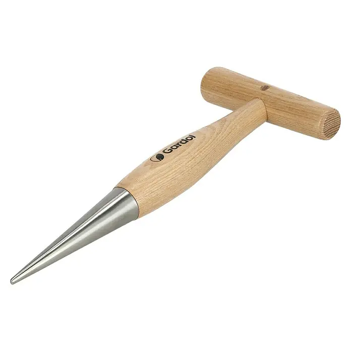 Gardol Pflanzholz - 29,5 cm - Der Gardol Pflanzholz mit T-Griff aus Holz und Edelstahl ist ein praktisches Gartenwerkzeug zum einfachen Pflanzen von Setzlingen und Jungpflanzen.