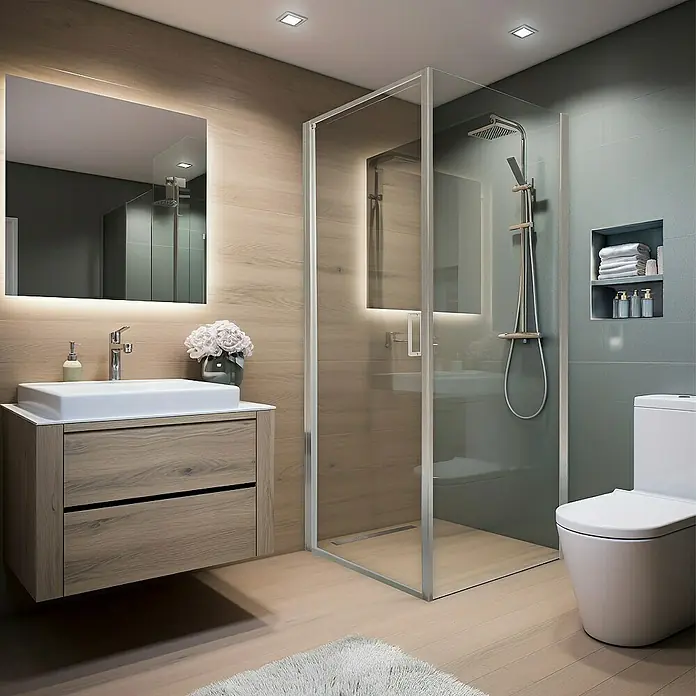 Home Deluxe Komplettdusche LIVIA - (L x B x H): 100 x 100 x 195 cm - 100 x 100 x 195 cm, Chrom