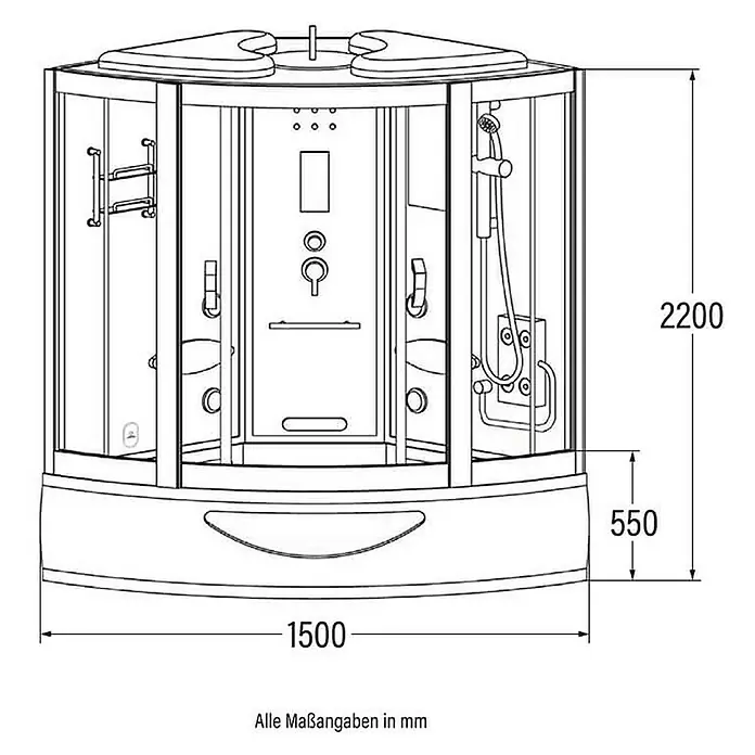 Home Deluxe Komplettdusche EXCLUSIVE - Schwarz