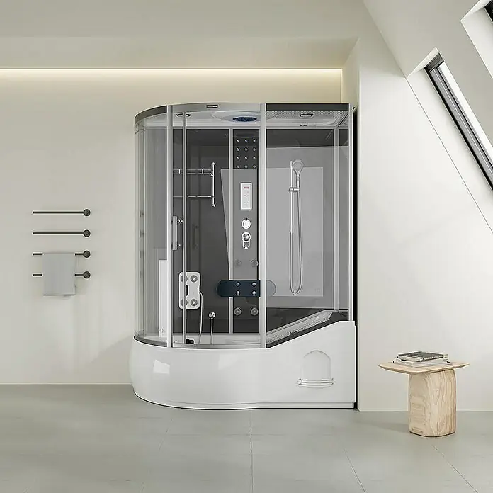 Home Deluxe Komplettdusche ALLIN 2IN1 - Schwarz