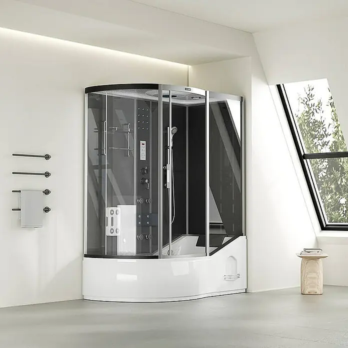 Home Deluxe Komplettdusche ALLIN 2IN1 - Schwarz