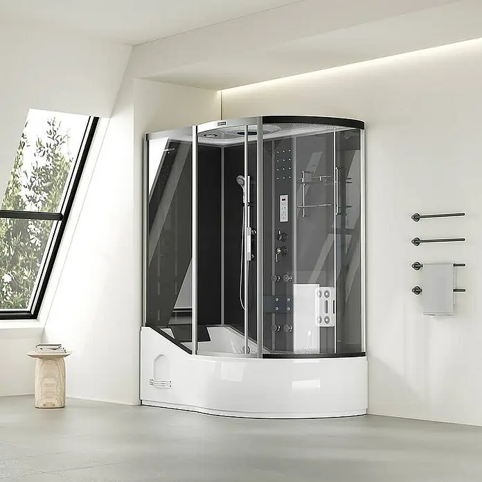 Home Deluxe Komplettdusche ALLIN 2IN1 - Schwarz