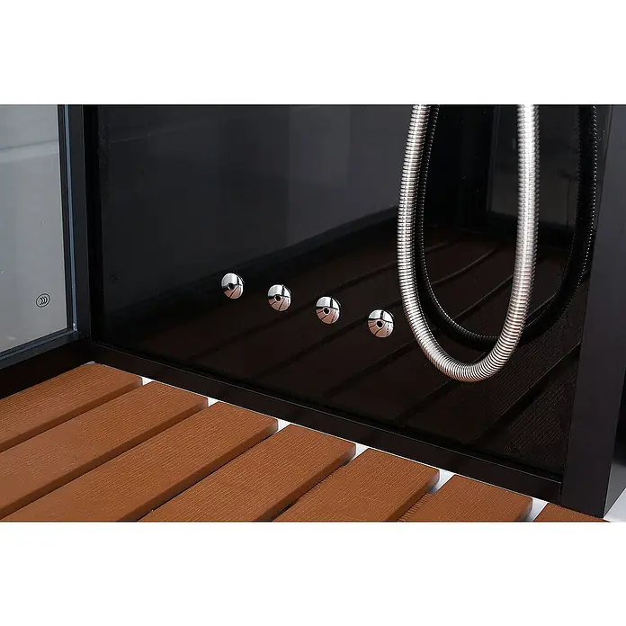Home Deluxe Komplettdusche LUXORY XL - 90 x 120 x 220 cm, Schwarz