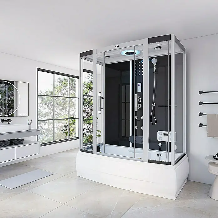 Home Deluxe Komplettdusche DIAMOND BIG - Schwarz