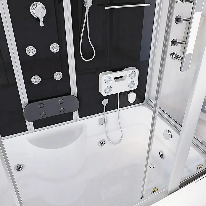 Home Deluxe Komplettdusche DIAMOND BIG - Schwarz