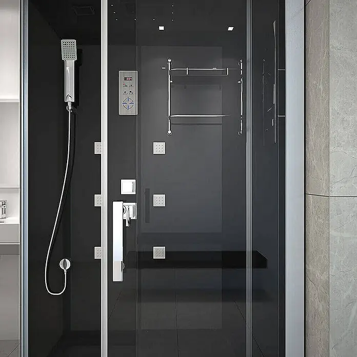 Home Deluxe Komplettdusche WAVE XL - Schwarz