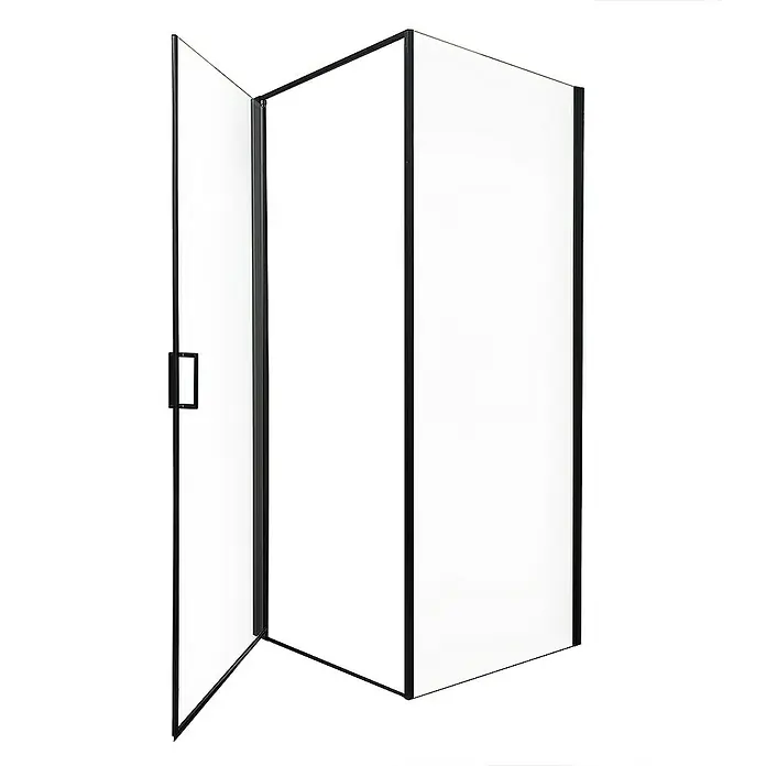 Home Deluxe Komplettdusche LIVIA - (L x B x H): 90 x 90 x 195 cm - 90 x 90 x 195 cm, Matt Schwarz
