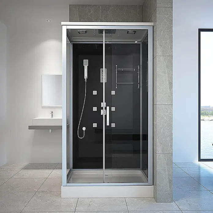 Home Deluxe Komplettdusche WAVE XL - Schwarz