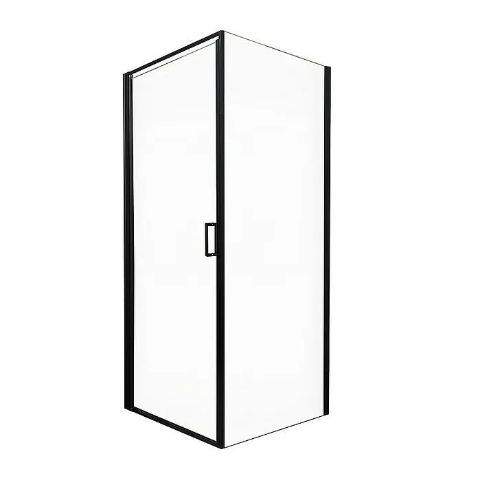 Home Deluxe Komplettdusche LIVIA - (L x B x H): 90 x 90 x 195 cm - 90 x 90 x 195 cm, Matt Schwarz
